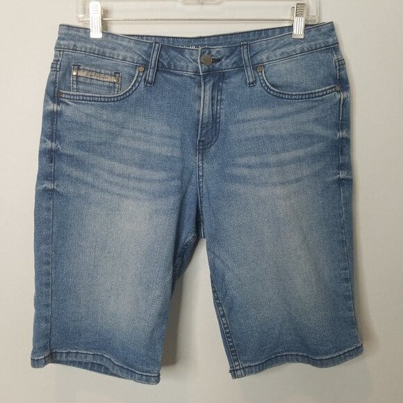 Calvin Klein Denim City Bermuda Short 10 y2k - Picture 1 of 13